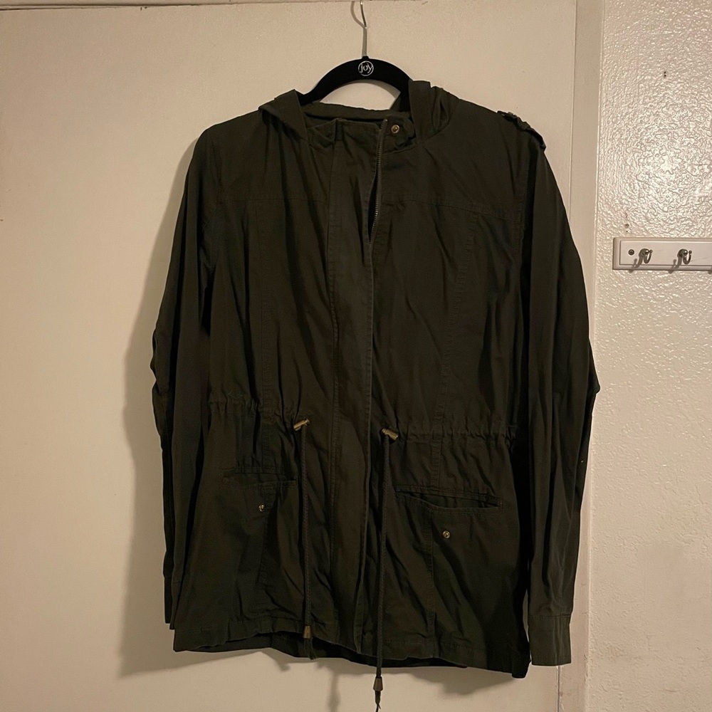 Charlotte Russe Green Military Field Jacket - Size M